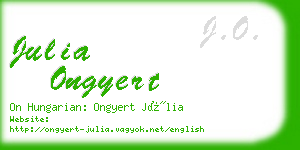 julia ongyert business card